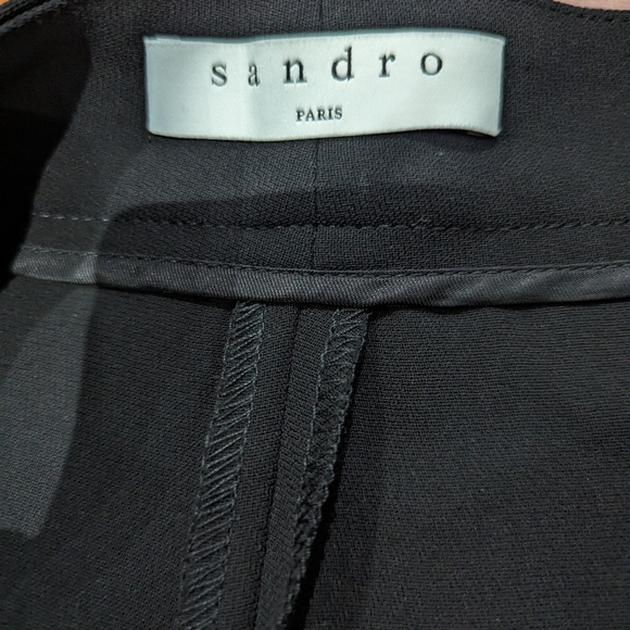Sandro Paris Women's Black Flared High-Rise Pants Italy - size 40 - black - medi - Picture 3 of 8